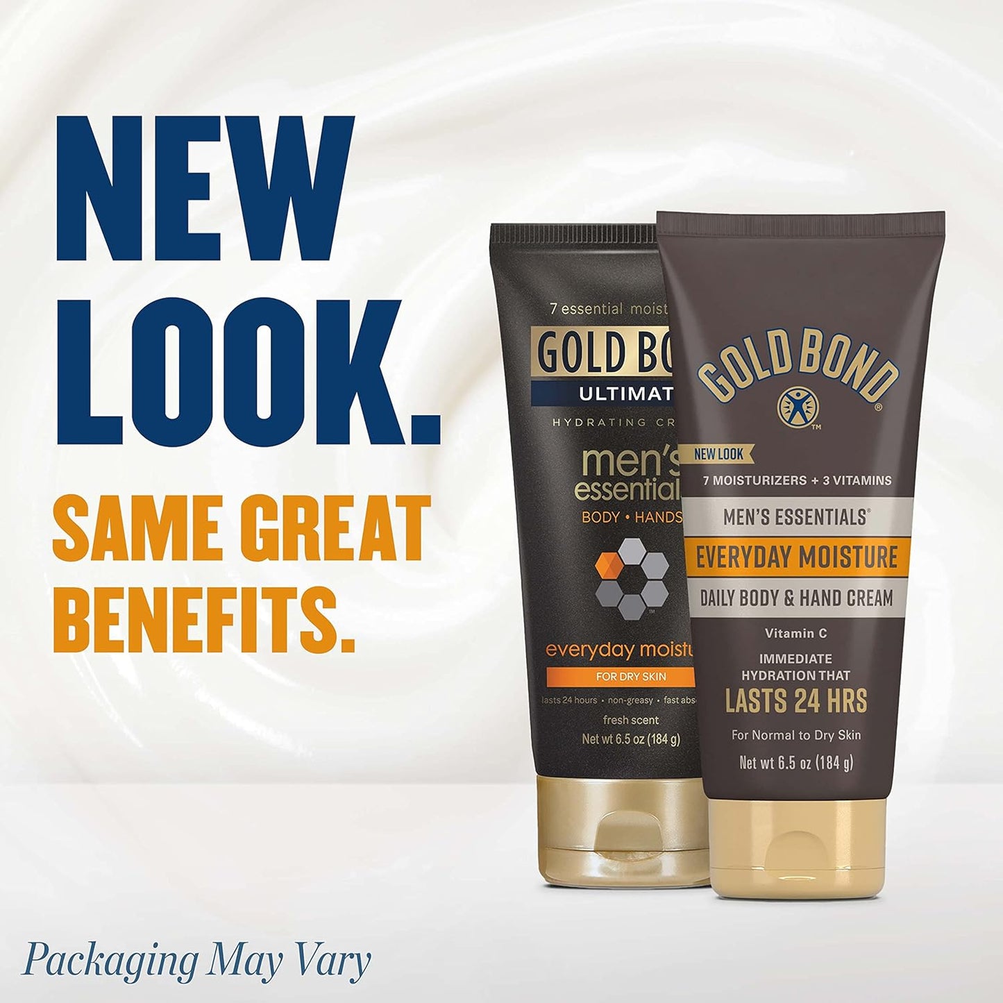 Gold Bond Men's Essentials Everyday Moisture Body & Hand Cream, 6.5 oz. | Daily moisturizing body and hand lotion men, softens dry skin, dermatologist tested for normal to dry skin