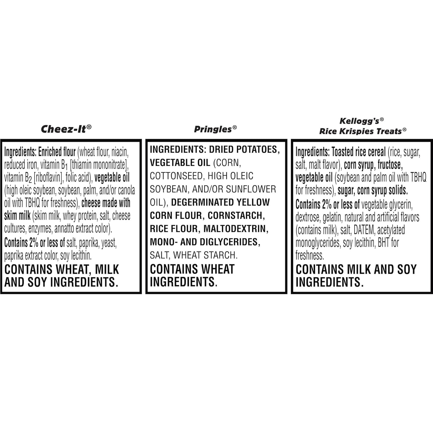 Cheez-It, Pringles, Rice Krispies Treats, Lunch Snacks, Sweet and Salty Variety Pack 9.8oz Box (12 Packs)