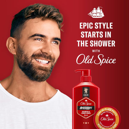 Old Spice Mens Hair Putty, Stay-In-Place Hair Styling Putty for Men, High Hold, Very Low Shine, 2.22 oz