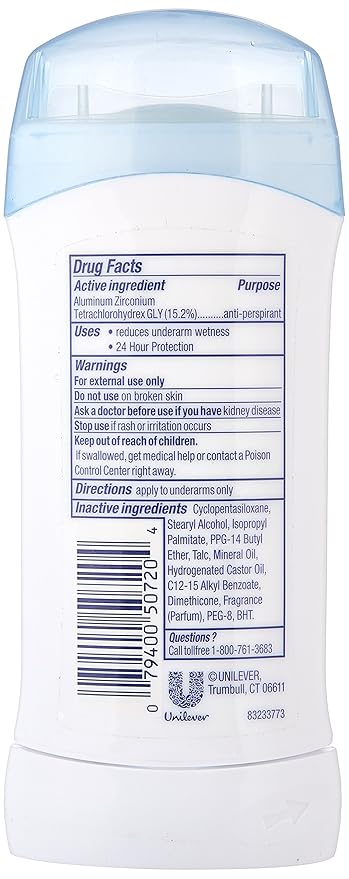 Dove Deodorant 2.6 Ounce Invisible Solid Powder (76ml) (2 Pack)