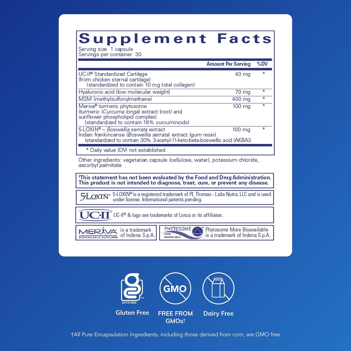 Pure Encapsulations Joint Complex (Single Dose), 30 Capsules