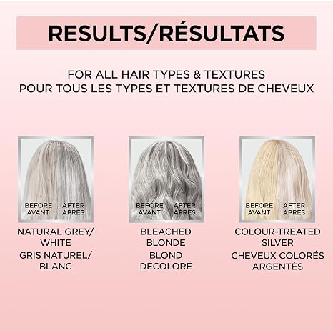 L’Oreal Paris Le Color Gloss One Step In-Shower Toning Hair Gloss, Neutralizes Brass, Conditions & Boosts Shine, Silver, 4 Ounce