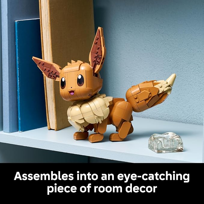 LEGO Pokémon Eevee - Collectible Building Set for Adults, Ages 18+ - Posable Pokémon Figure for Display - Desk, Bookshelf or Home Office Decor - Gift for Men & Women - 72151