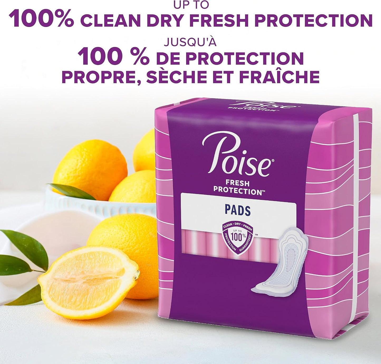 Poise Maximum Absorbency Pads with Leak-Block Sides, 14 Count