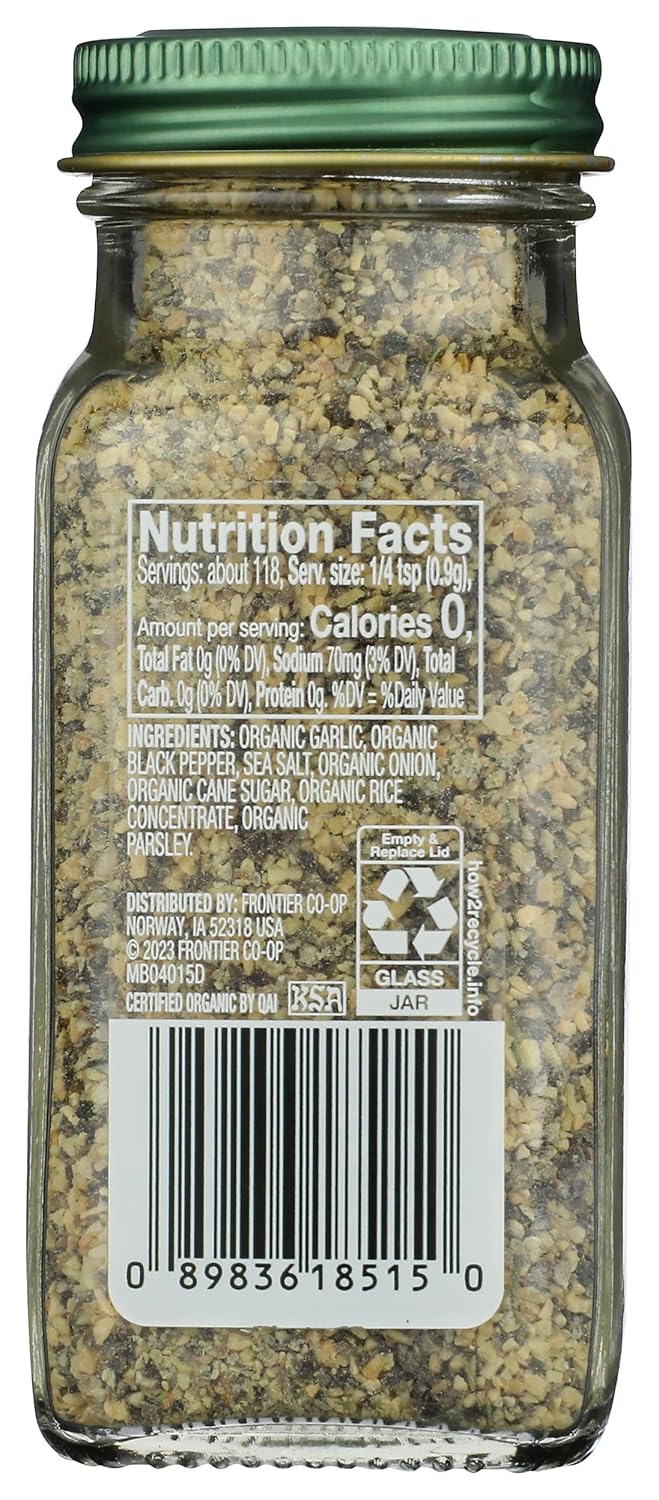 Simply Organic, Garlic Pepper Organic, 3.73 Ounce