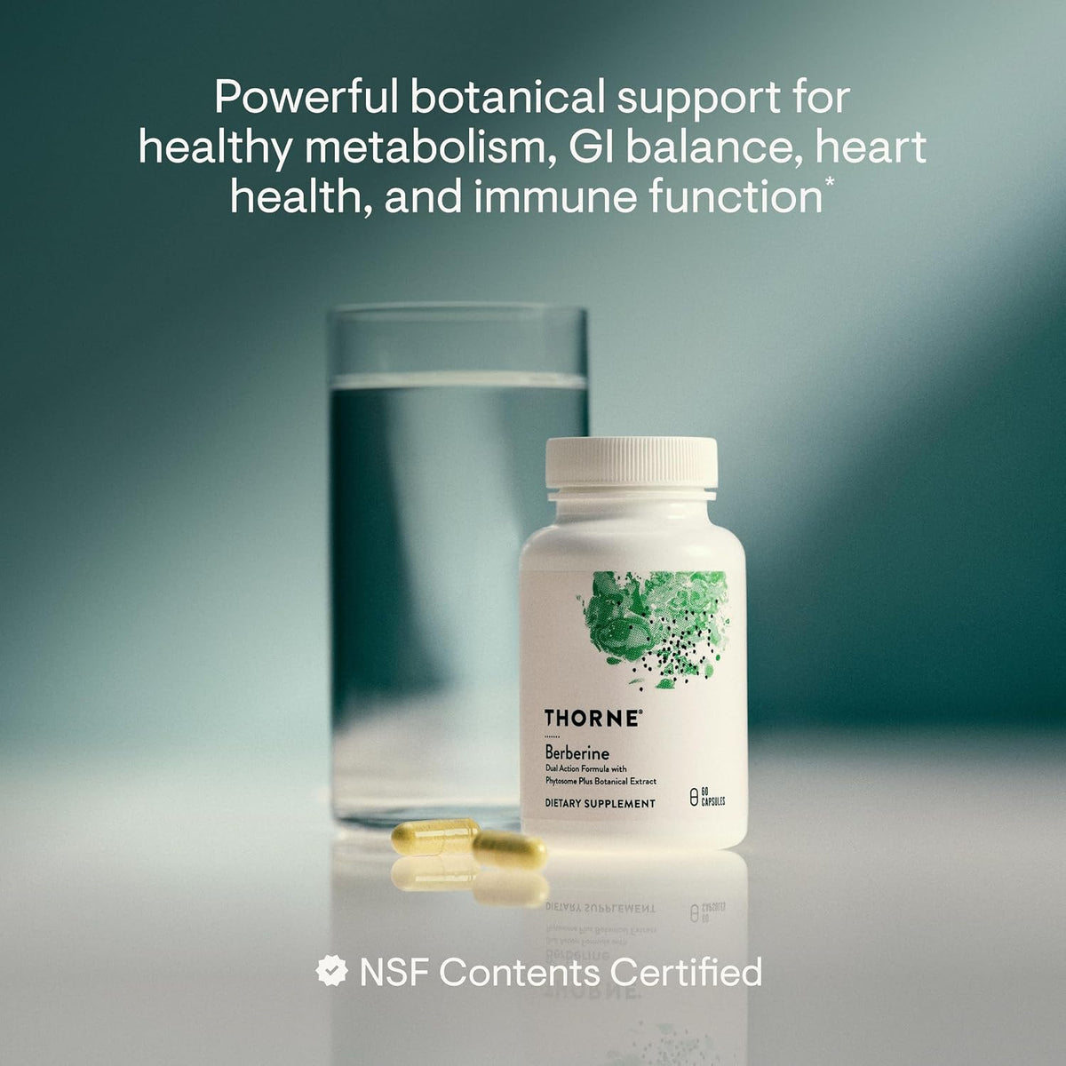 THORNE Berberine, Dual Action Phytosome & HCl Formula, 60 Capsules