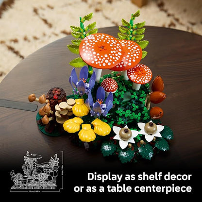 LEGO Botanicals Woodland Mushrooms - Building Set for Adults, Ages 18+ - Mushroom Decor for Home Office or Desk - Gifts for Women & Men - Craft Activity - 11505
