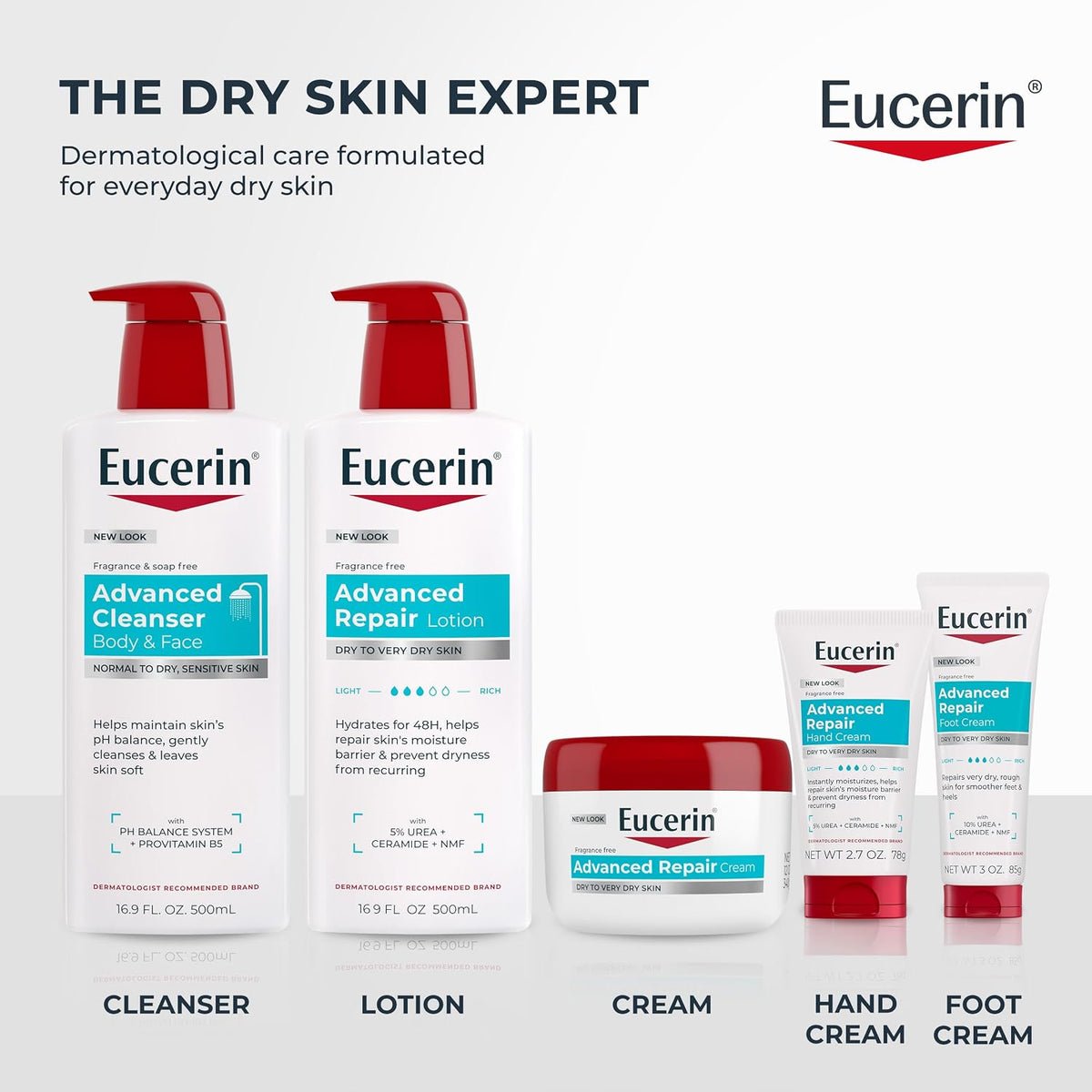 Eucerin Advanced Repair Body Cream with Urea, 16 OZ