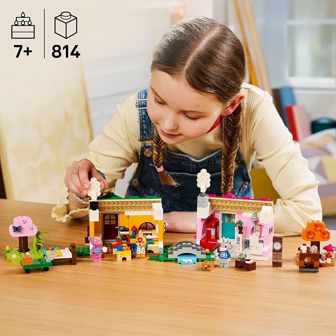 LEGO Animal Crossing Creative Houses: Seasons of Fun Building Toy - Pretend Play Set for Girls & Boys, Ages 7+ - Create 2 Houses W/1 Set of Building Blocks for Kids - Gift Idea for Birthdays -77057