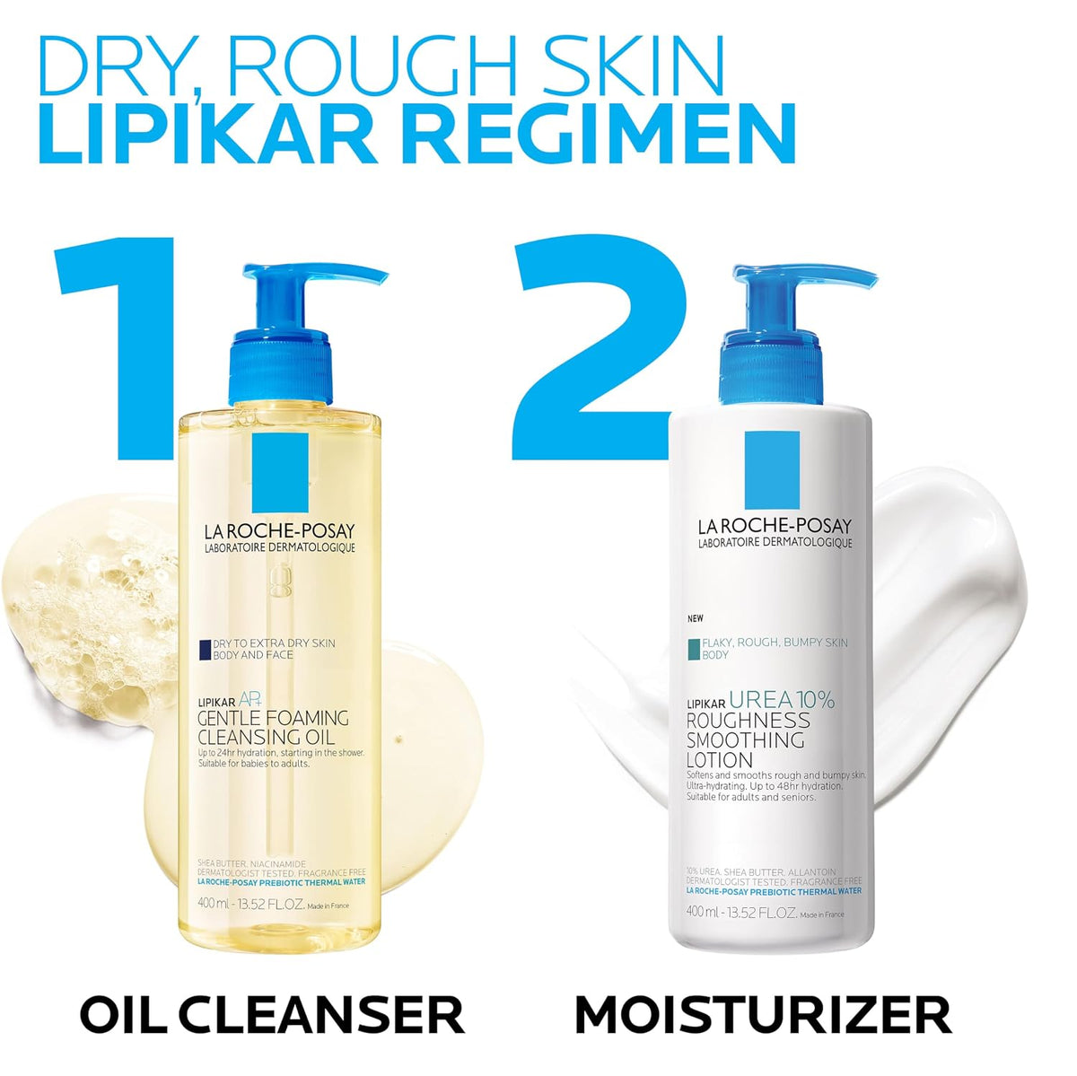 La Roche-Posay Lipikar Urea 10% Body Lotion for Dry Skin, 13.52oz