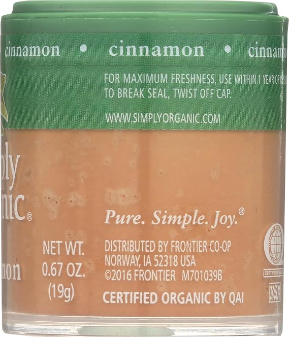 Simply Organic, Ground Cinnamon Organic, 0.67 Ounce