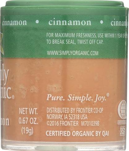 Simply Organic, Ground Cinnamon Organic, 0.67 Ounce