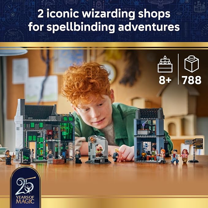 LEGO Harry Potter Knockturn Alley Wizarding Shops 76471 | Building Toy for Girls & Boys, Ages 8+, Playset W/ 8 Minifigures, Pretend Play or Display, 788 pieces, Gift for Birthdays