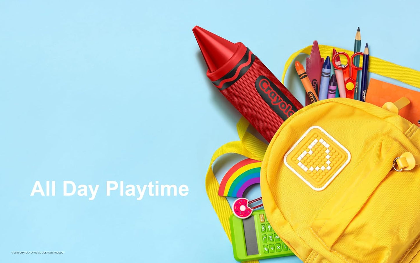 Crayola Kids Crayon Speakers Bluetooth, Portable Bluetooth Speakers | 20W Peak Power HD Sound, Mini Bluetooth Speaker Wireless with TWS Pairing BT 5.3, FM Radio Home/Party/Outdoor/Travel