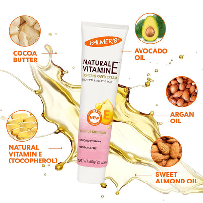 Palmer's Natural Vitamin E Concentrated Cream, 2.1 Ounce (Pack of 2)