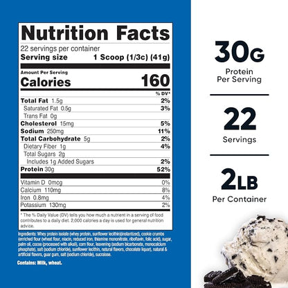 Nutricost Whey Protein Isolate (Cookies N Cream, 2 Pounds)
