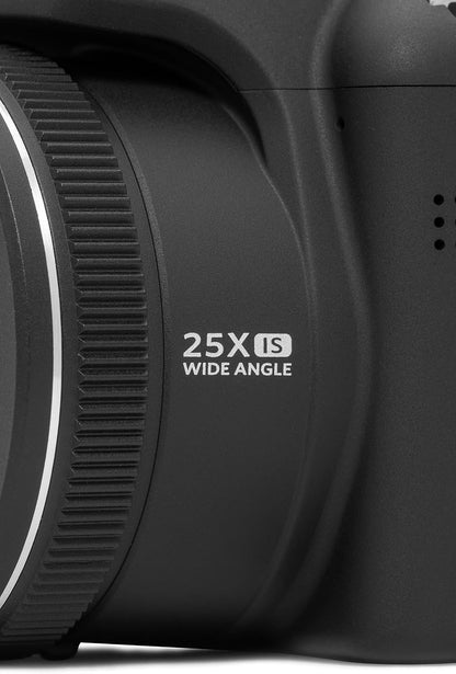 KODAK PIXPRO AZ255 16MP Digital Camera, 25x Optical Zoom, AA, OIS, Black