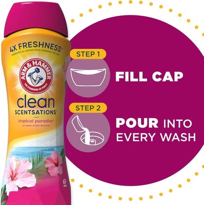 ARM & HAMMER Clean Scentsations Laundry Scent Booster, Tropical, 45 Oz