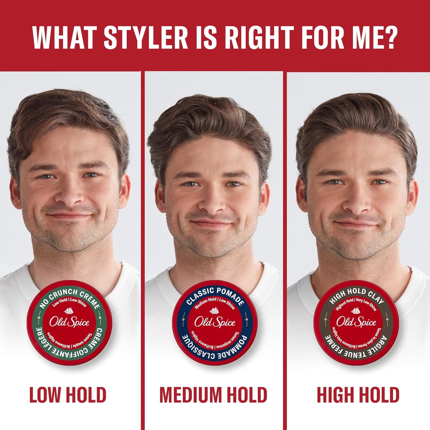 Old Spice Fiji Pomade for Men, Loose Hold, Low Shine, Men's Hair Styling, 2.22 Oz Each, Twin Pack (Pack of 4)