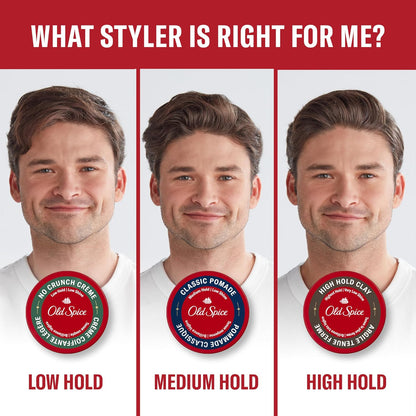 Old Spice Mens Hair Pomade, Medium Hold, Low Shine, Mens Hair Styling, 2.22 oz