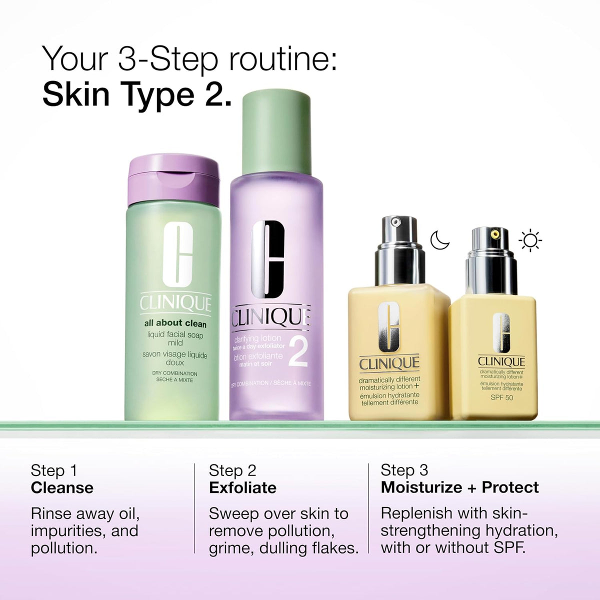 Clinique Clarifying Lotion 1.0, 1, 2, 3 & 4 | Exfoliating Face Toner with Witch Hazel | 5 Formulas for Every Skin Type | Step 2 of 3-Step Skin Care Routine