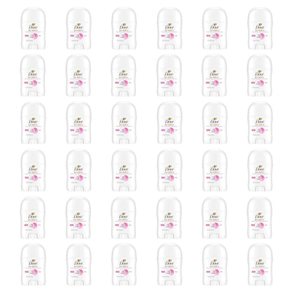 Dove Advanced Care Antiperspirant Deodorant Stick for Women Pack of 36 Clear Finish Trial and Travel Size 0.5 oz
