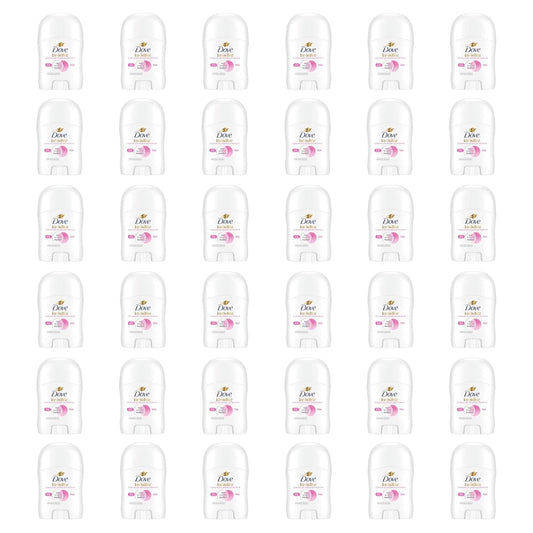 Dove Advanced Care Antiperspirant Deodorant Stick for Women Pack of 36 Clear Finish Trial and Travel Size 0.5 oz