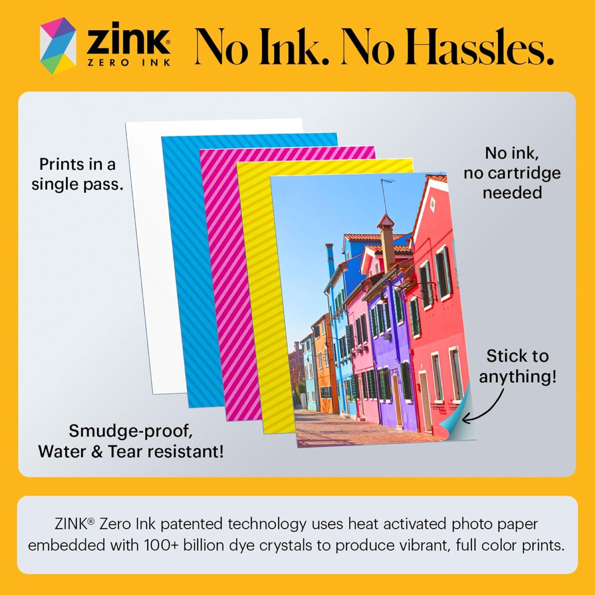 Kodak Step Instant Smartphone Photo Printer - 75 Sheets Bundle - Portable Mini Color Wireless Mobile Printer - Zink 2x3” Sticky-Back Photos - Bluetooth Compatible with Smart Devices - Fun App -White