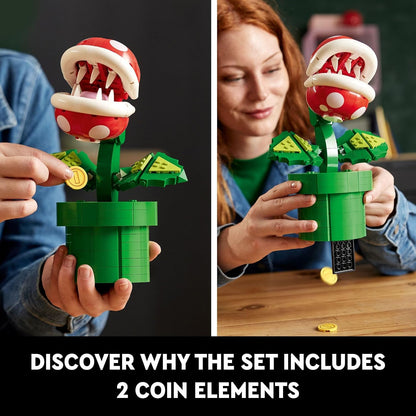 LEGO Super Mario Piranha Plant Building Sets for Adults - Mario Collectible for Men & Women, Ages 18+ Years - Gift for Birthdays - Bedroom, Home Office, or Book Shelf Decor - 71426