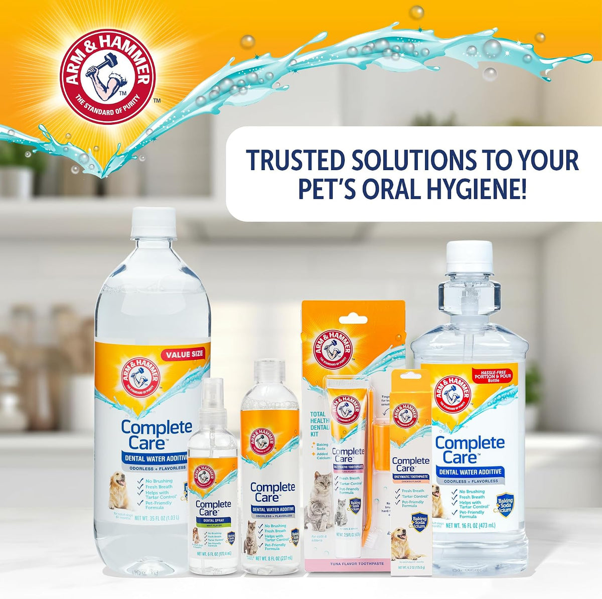 Arm & Hammer Dog Toothpaste, Enzymatic, Chicken Flavor, 6.2 oz, 6 Pack