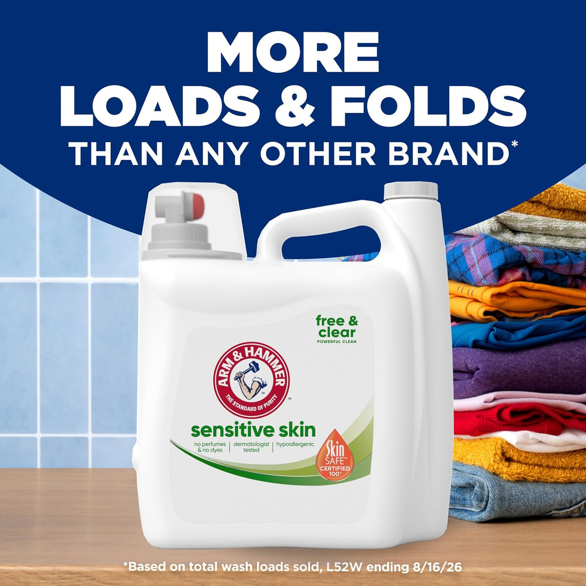ARM & HAMMER Sensitive Skin Free & Clear Liquid Laundry Detergent