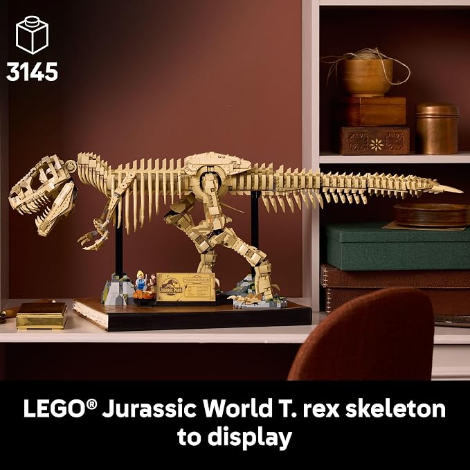 LEGO Jurassic World Dinosaur Fossils: Tyrannosaurus Rex - Building Set for Adults, Ages 18+ - Dinosaur Gift for Movie Lovers - Collectible Home Decor for Bedroom, Office, or Any Room - 76968