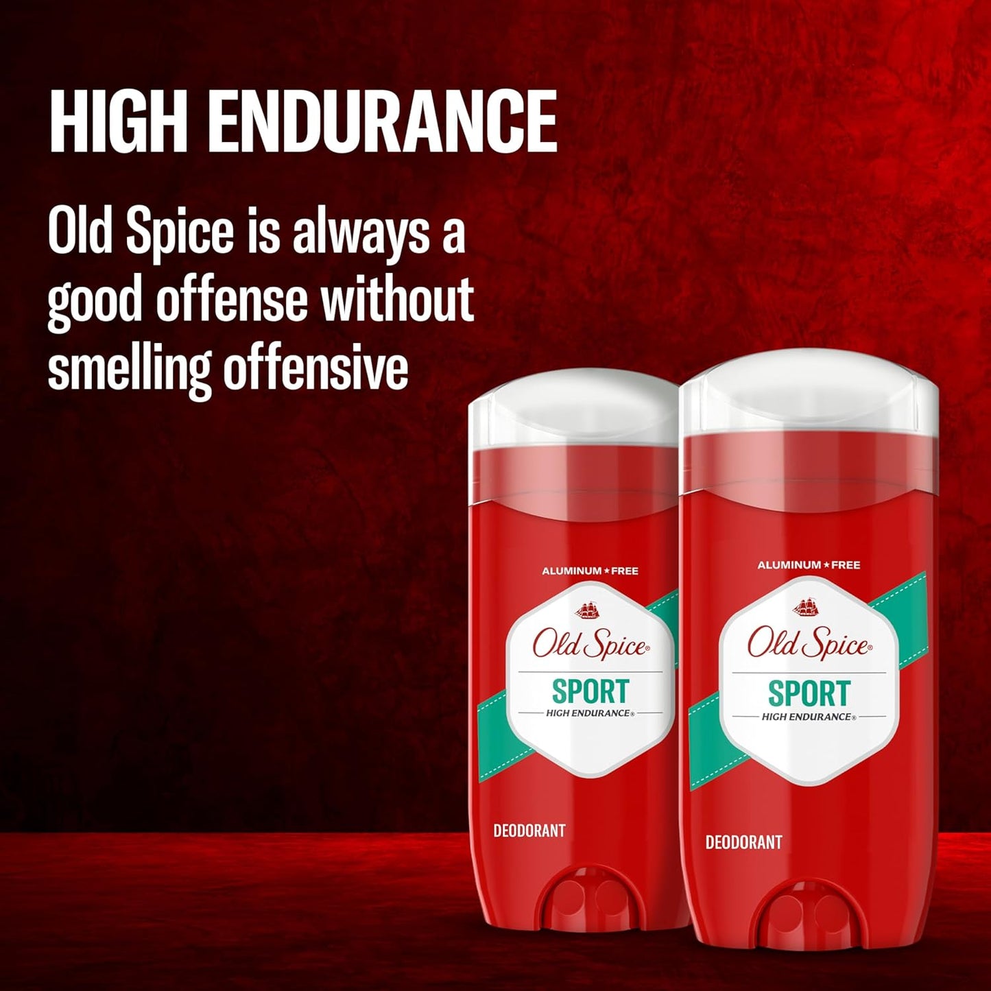 Old Spice Aluminum Free Deodorant For Men, High Endurance, 24/7 Sweat Defense to Eliminate Odors, 24/7 Freshness & Lasting Scent, Pure Sport Scent, 3.4 oz (Pack of 2)