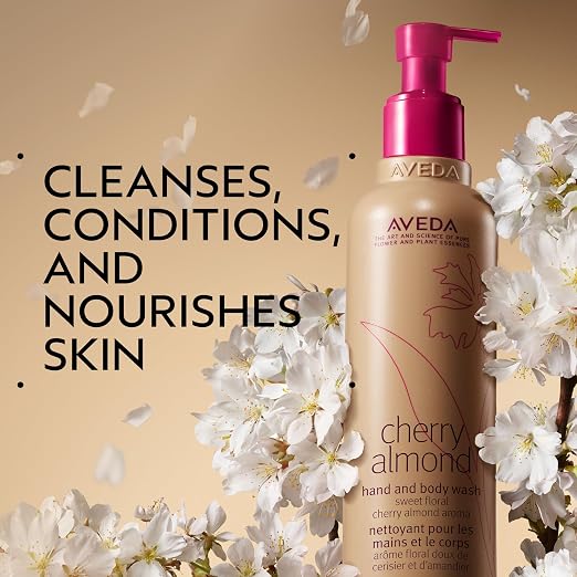 Aveda Cherry Almond Hand & Body Wash |with Sweet Almond Oil, Cherry Blossom Extract | Sweet Floral Aroma of Tonka Bean, Certified Organic Orange, Ylang Ylang | 97% Naturally Derived*