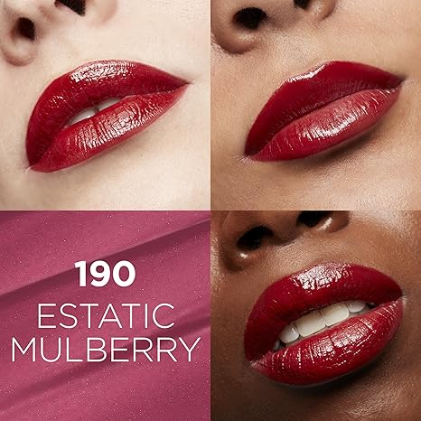 L'Oreal Paris Glow Paradise Hydrating Balm-in-Lipstick with Pomegranate Extract, Ecstatic Mulberry, 0.1 Oz