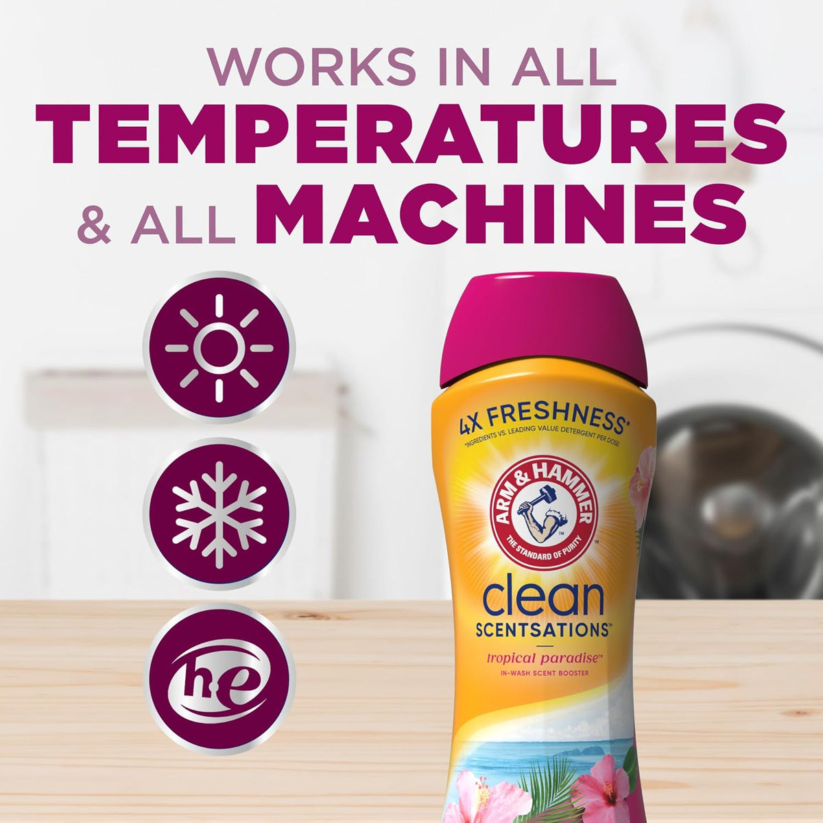 ARM & HAMMER Clean Scentsations Laundry Scent Booster, Tropical, 45 Oz