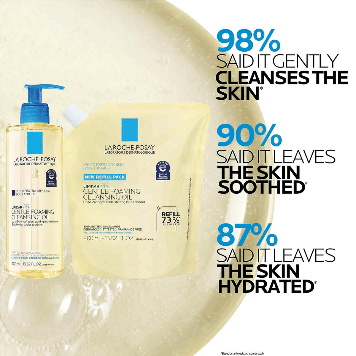 La Roche-Posay Lipikar AP+ Gentle Foaming Cleansing Oil, with Shea Butter