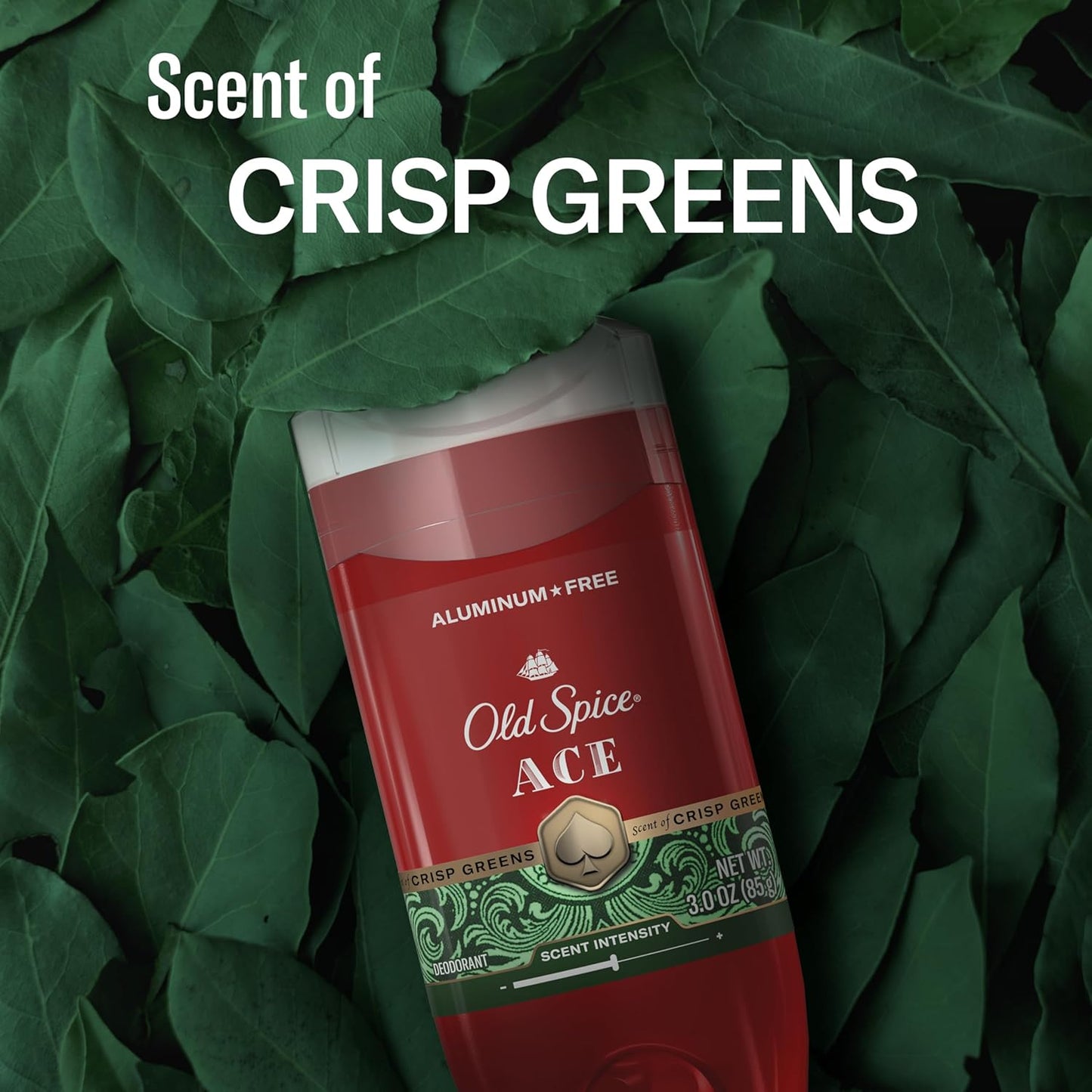 Old Spice Aluminum Free Deodorant for Men, 24/7 Odor Protection, 24/7 Signature Scent & Lasting Freshness, Goes on Clean, Ace with Grapefruit, Bay Leaf, & Fresh Foliage Scent, 3.0 oz
