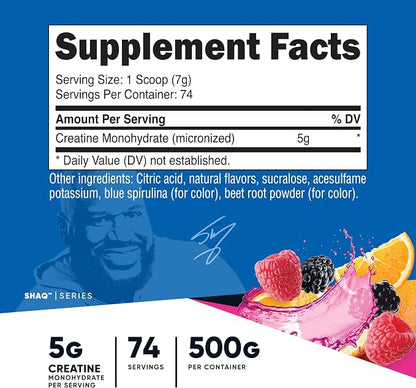 Nutricost Creatine Monohydrate Powder (Shaq's Berry Blast, 500 Gram)