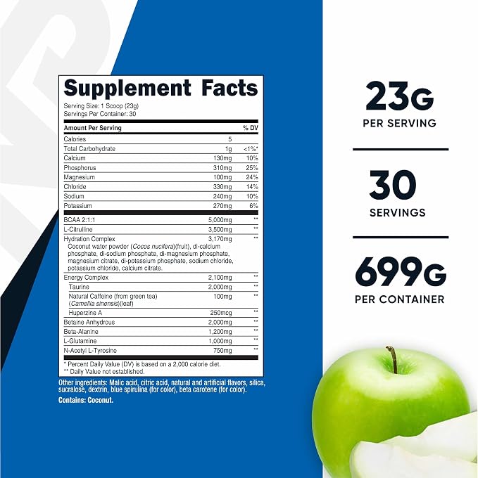 Nutricost Intra Workout Powder (Green Apple) 30 Servings, Gluten-Free