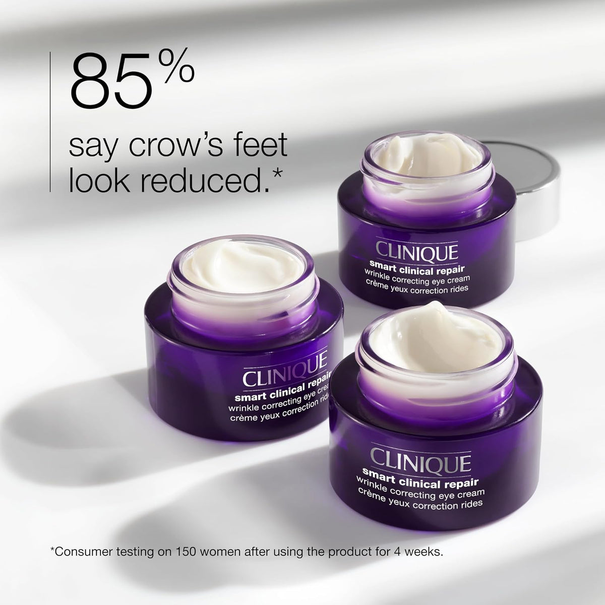 Clinique Smart Clinical Repair Wrinkle Correcting Eye Cream With Hyaluronic Acid + Peptides | Anti-Aging, Hydrating + Depuffing