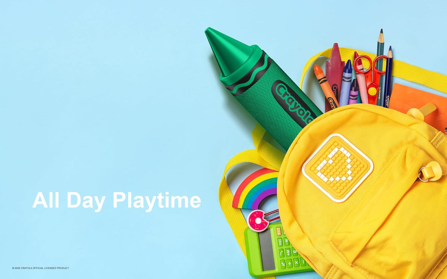 Crayola Kids Crayon Speakers Bluetooth, Portable Bluetooth Speakers | 20W Peak Power HD Sound, Mini Bluetooth Speaker Wireless with TWS Pairing BT 5.3, FM Radio Home/Party/Outdoor/Travel