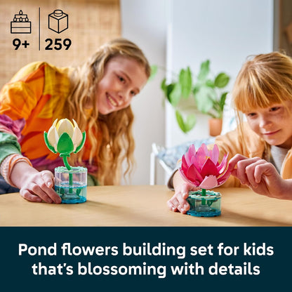 LEGO Botanicals Water Lilies 11511 | Building Toys for Girls & Boys, Ages 9+, Decor for Bedroom & Desk, Artificial Flowers, 259 pieces, Gift for Birthdays