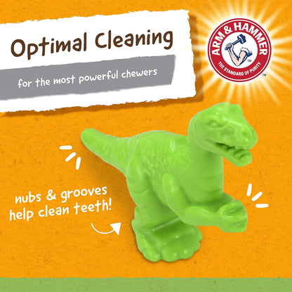 Arm & Hammer for Pets Nubbies Dental Toys T-Rex Dental Chew Toy for Dogs Best Dog Chew Toy for Moderate Chewers Reduces Plaque & Tartar Buildup Without Brushing, Mint Flavor (Pack of 2)