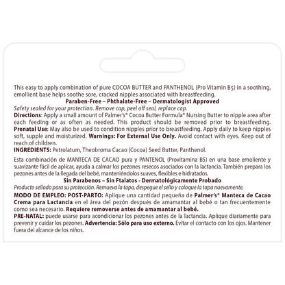 Palmer's Cocoa Butter Formula Nursing Butter for Breastfeeding (1.1 Oz)