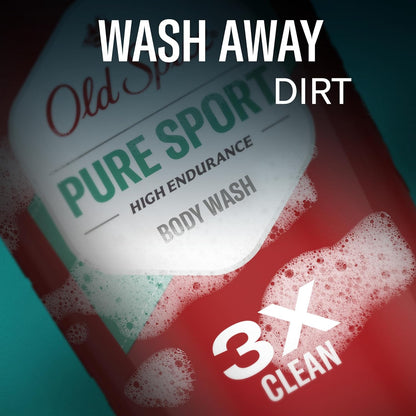 Old Spice Refreshing Body Wash for Men, High Endurance, 3X Defense, 24/7 Shower Fresh with Long Lasting Scent, Pure Sport Scent, 24 oz (Pack of 2)