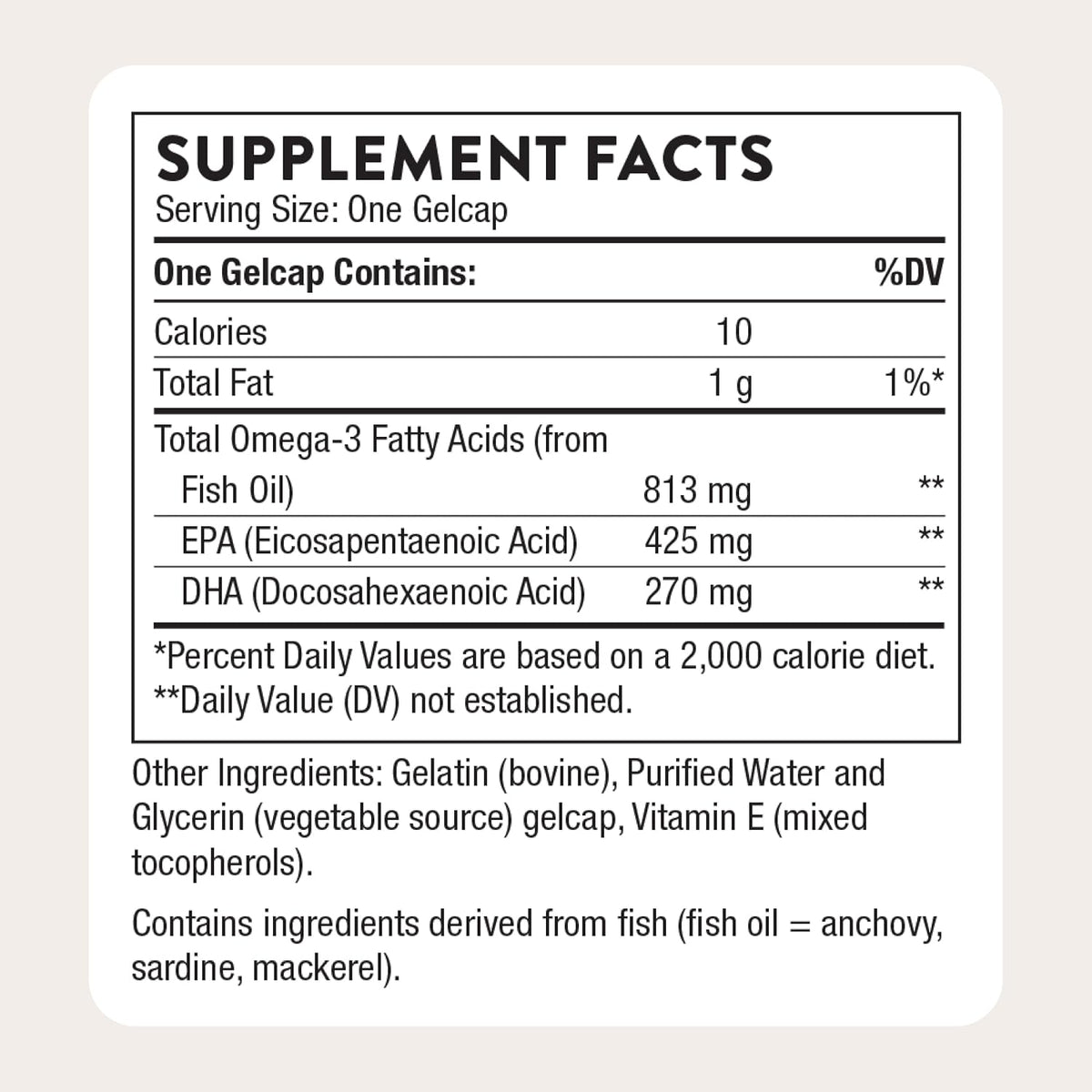 THORNE Super EPA, Omega-3 Fish Oil Supplement with EPA & DHA, 90 Softgels