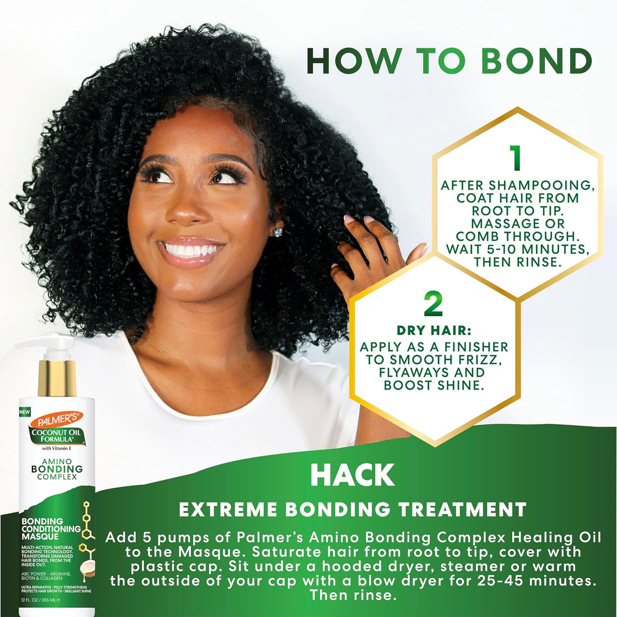 Palmer's Amino Bonding Hair Mask, Intense Conditioning Masque (12 oz)