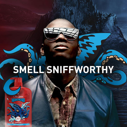 Old Spice Cleansing Body Wash for Men, 3X Defense, 24/7 Shower Fresh with Lasting Scent, 2-in-1 Body & Face Wash, Krakengard with Deep Ocean Scent, 33.4 (Pack of 4)