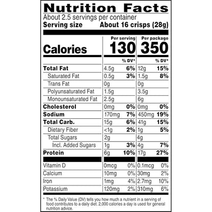 Quaker Protein Mini Rice Cakes, Tangy Barbecue, 6g Protein, Gluten Free, 9g Whole Grains, No Colors from Artificial Sources, No Artificial Flavors, No Preservatives, 2.6 Oz (Pack of 6)